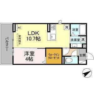 1LDK 間取り図