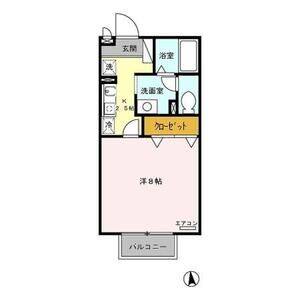 1K 間取り図