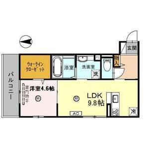 1LDK 間取り図