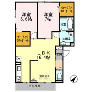 2LDK 間取り図
