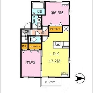 2LDK 間取り図