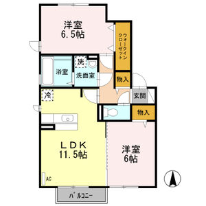 2LDK 間取り図