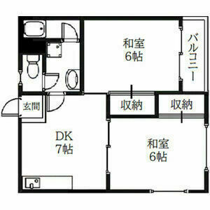 2DK 間取り図