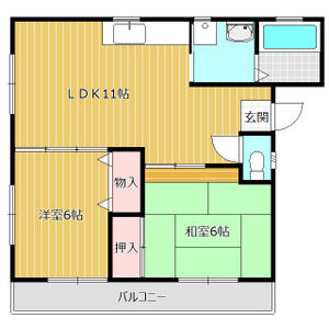 2LDK 間取り図