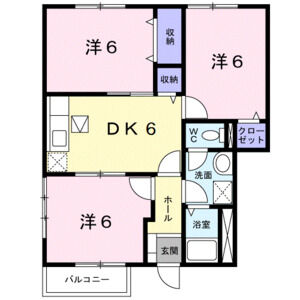 3DK 間取り図