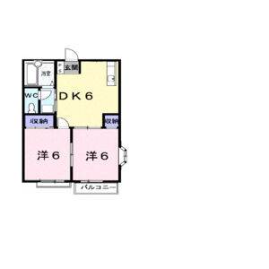 2DK 間取り図