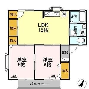 2LDK 間取り図