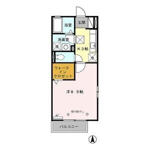 1K 間取り図