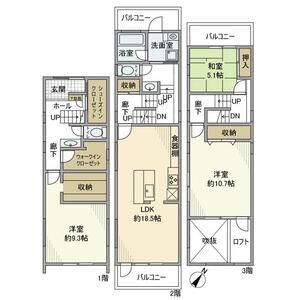3LDK 間取り図