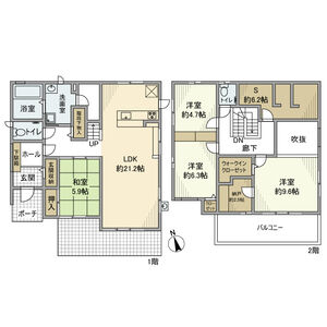 4LDK 間取り図