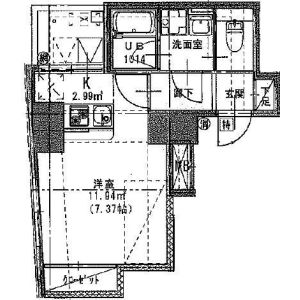 1K 間取り図