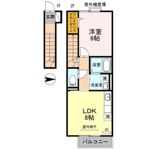 1LDK 間取り図