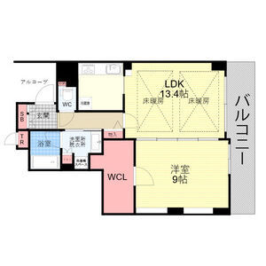 1LDK 間取り図