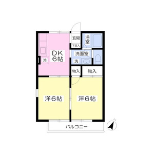 2DK 間取り図