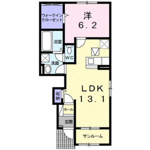1LDK 間取り図
