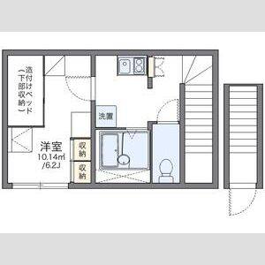 1K 間取り図