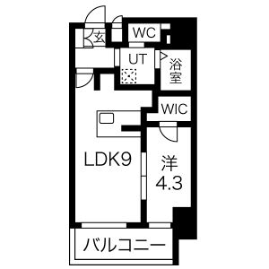 1LDK 間取り図