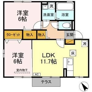 2LDK 間取り図