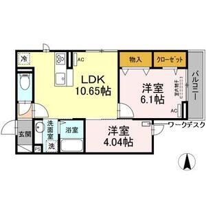 2LDK 間取り図