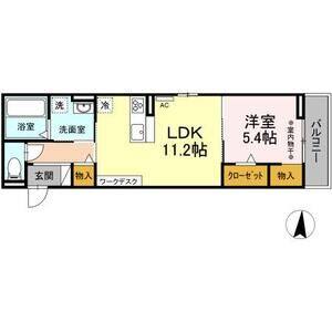 1LDK 間取り図
