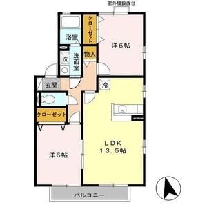 2LDK 間取り図
