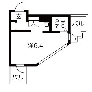 ワンルーム 間取り図