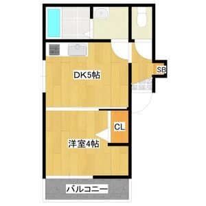 1DK 間取り図
