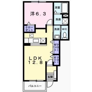 1LDK 間取り図