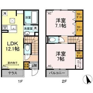 2LDK 間取り図