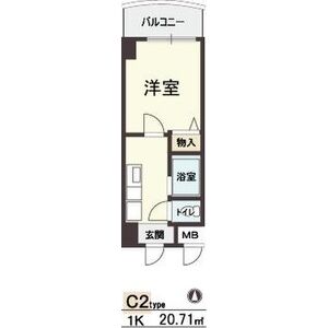 1K 間取り図