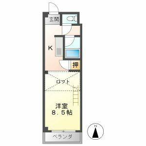 ワンルーム 間取り図