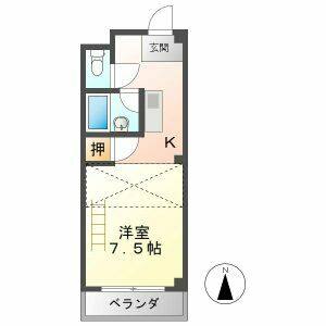 ワンルーム 間取り図