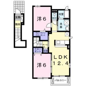 2LDK 間取り図