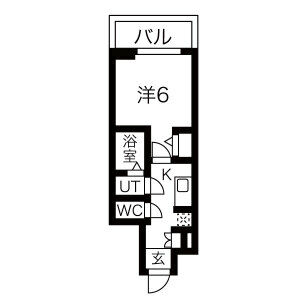 1K 間取り図
