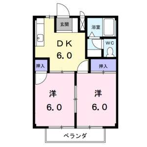 2DK 間取り図