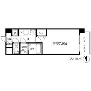 1K 間取り図