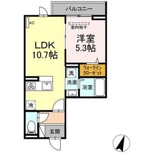 1LDK 間取り図