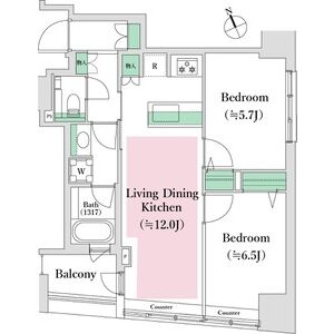 2LDK 間取り図