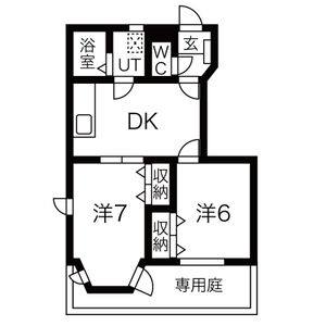 2DK 間取り図