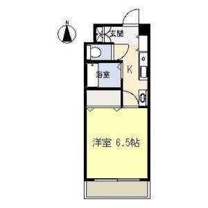 1DK 間取り図