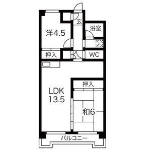 2LDK 間取り図