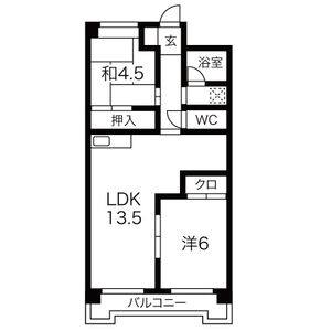2LDK 間取り図