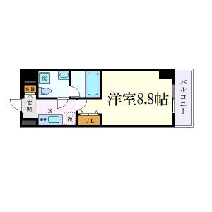 1K 間取り図