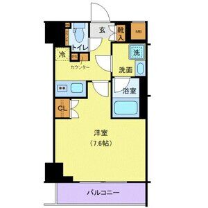 1K 間取り図