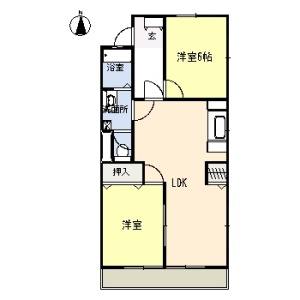 2LDK 間取り図