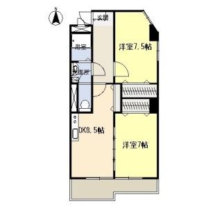 2DK 間取り図