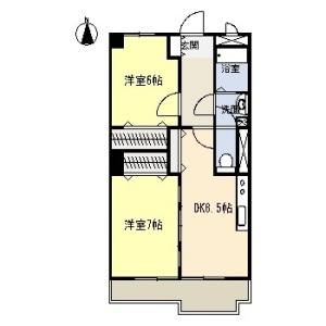 2DK 間取り図