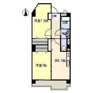 2DK 間取り図