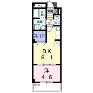1DK 間取り図