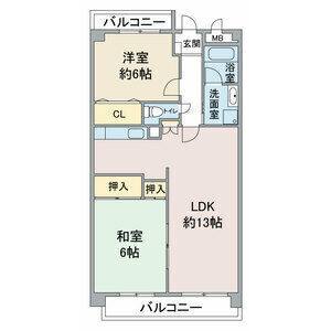 2LDK 間取り図